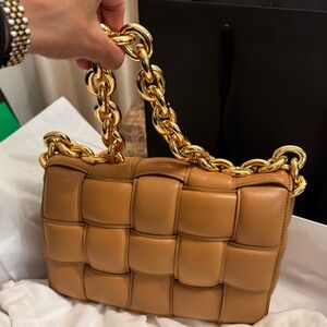 Authentic Bottega Veneta Padded Bag (Caramel)